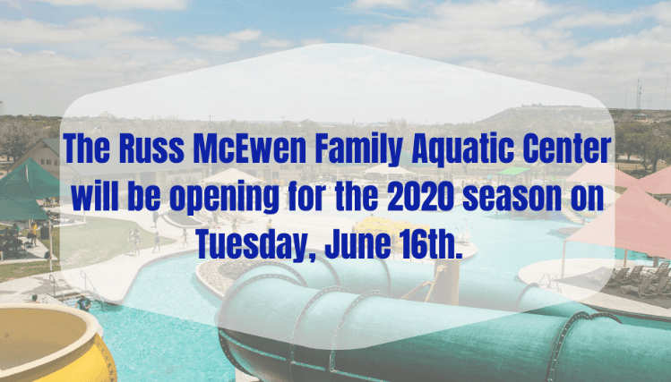 Aquatic Center Opening 2020