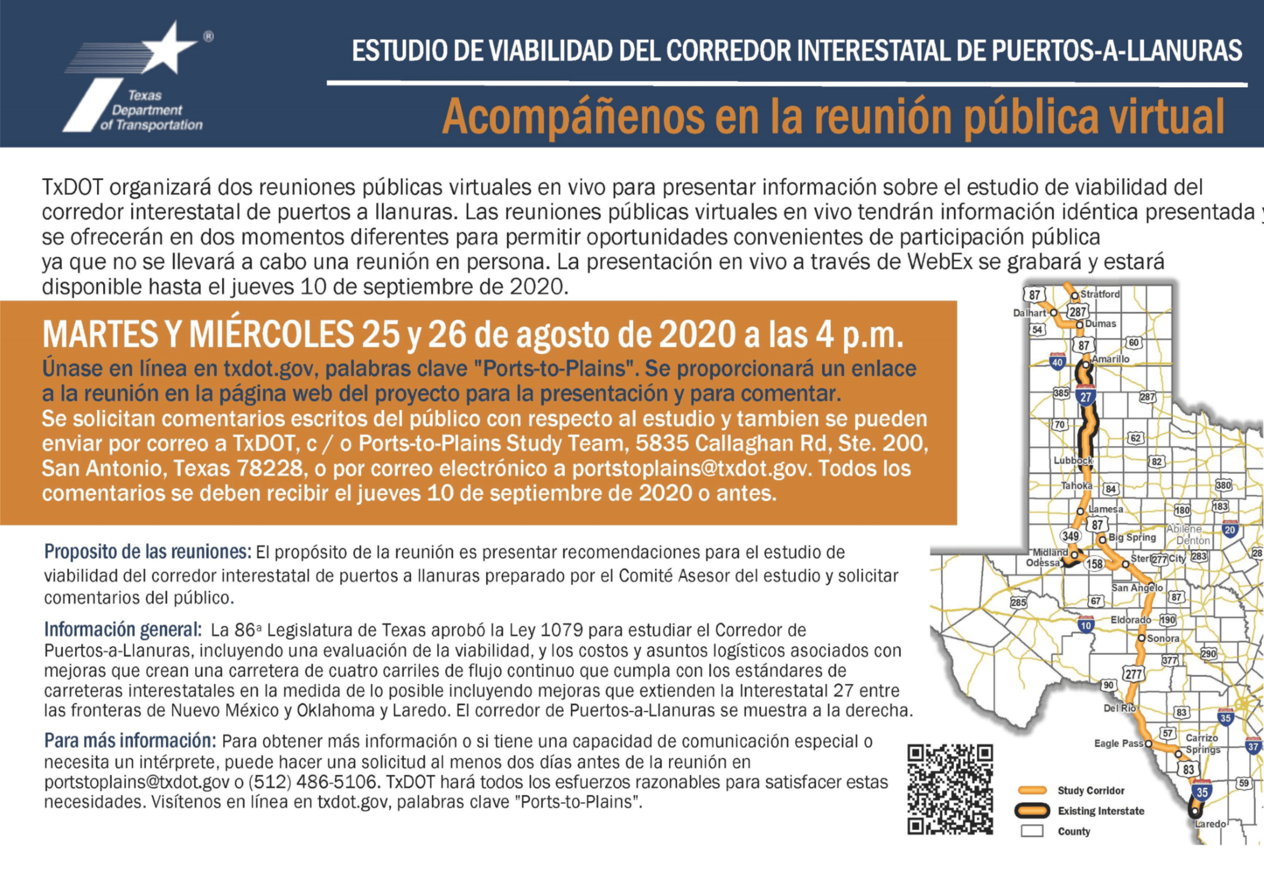 P2P Public Meeting Notice SPANISH